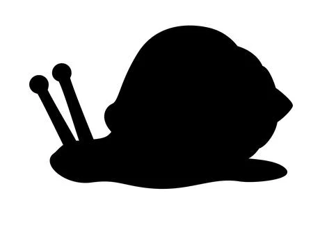 A snail silhouette of a mollusk is a vector image for a logo, pictogram, Иллюстрация