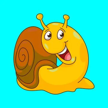 Snail smile Stock Illustration