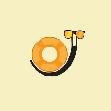 Snail with sunglasses Stock Illustration