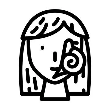 Snail therapy line icon vector illustration Ilustração Stock