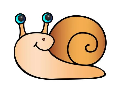 Snail - vector full color picture for childrens prints and books. Stock Illustration