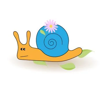 Snail, vector illustration Stock Illustration