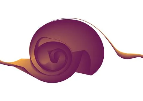 Snail vector on white background Stock Illustration