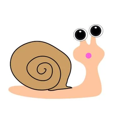 Snail on white background Stock Illustration