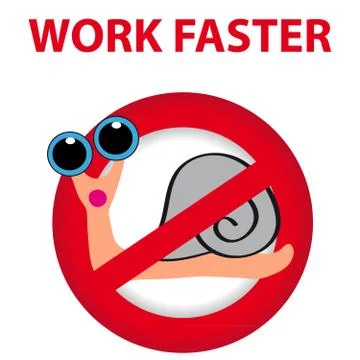 Snail on white background Stock Illustration