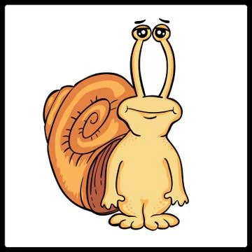 Snail on white background Stock Illustration