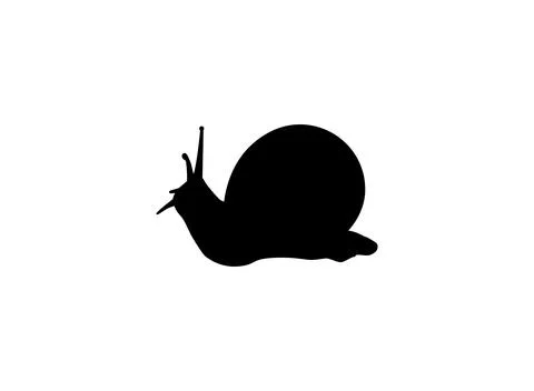 Snails are also called Escargot Silhouette Stock Illustration
