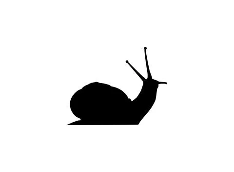 Snails are also called Escargot Silhouette Illustrazione stock