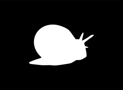 Snails are also called Escargot Silhouette Stock Illustration