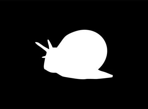 Snails are also called Escargot Silhouette Illustrazione stock