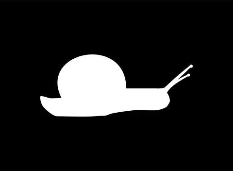 Snails are also called Escargot Silhouette Stock Illustration