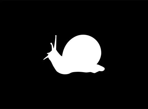 Snails are also called Escargot Silhouette Stock Illustration