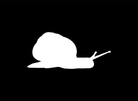 Snails are also called Escargot Silhouette Stock Illustration