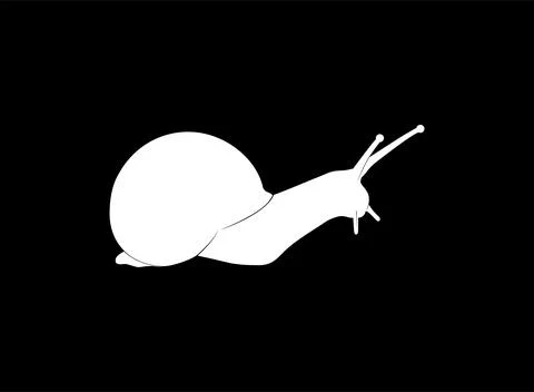 Snails are also called Escargot Silhouette Stock Illustration