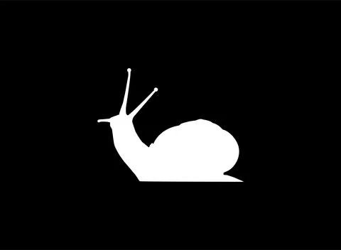 Snails are also called Escargot Silhouette Stock Illustration