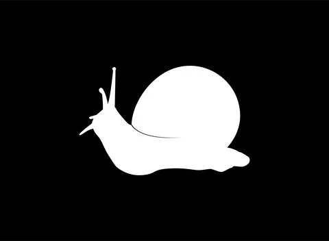 Snails are also called Escargot Silhouette Stock Illustration