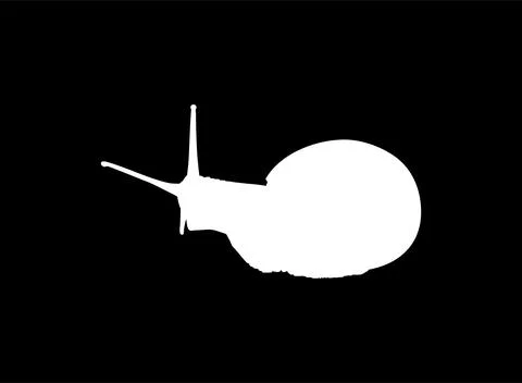 Snails are also called Escargot Silhouette Stock Illustration