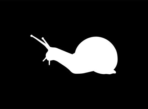 Snails are also called Escargot Silhouette Stock Illustration