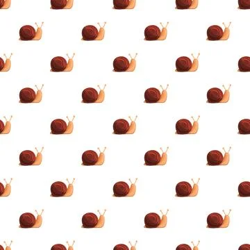 Snails pattern creating a seamless background design 库存插图