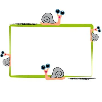 Snails on white background Stock Illustration