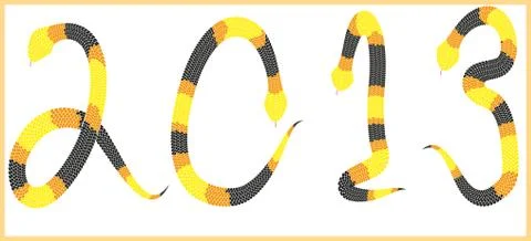 Snake 2013 background Stock Illustration