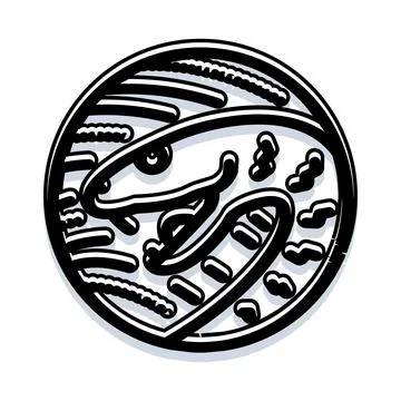 Snake in abstract circle logo or icon Stock Illustration