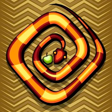 Snake and apple Stock Illustration