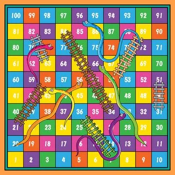 Snake and Ladders Stock Illustration