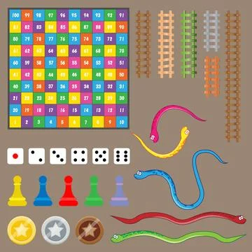 Snake and Ladders Pack Stock Illustration