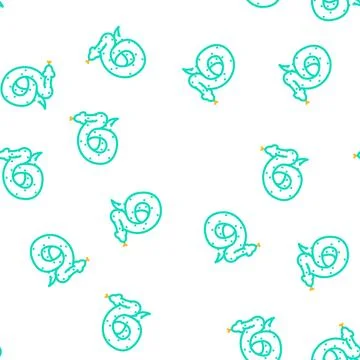 Snake animal vector seamless pattern 스톡 일러스트