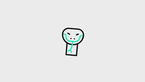 Snake Animated Icon Video stock 320224619