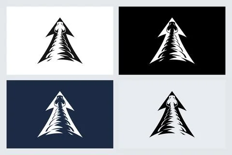 Snake Arrow Logo Design Minimalist Vector Icon イラスト素材