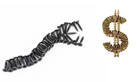 The snake attacks the dollar symbol Stock Photos