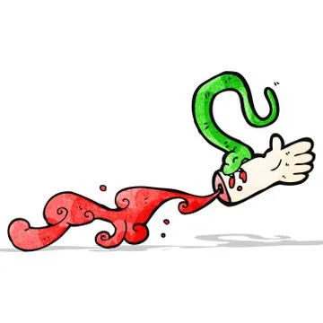 Snake bite cartoon Stock Illustration