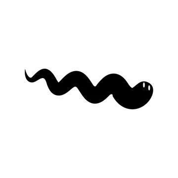 Snake black icon in white background abstract vector design Stock Illustration