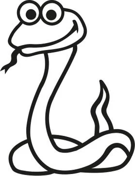 Snake cartoon contour Stock-Illustration