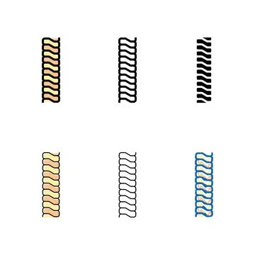 Snake chain color icon multistyle vector Stock Illustration