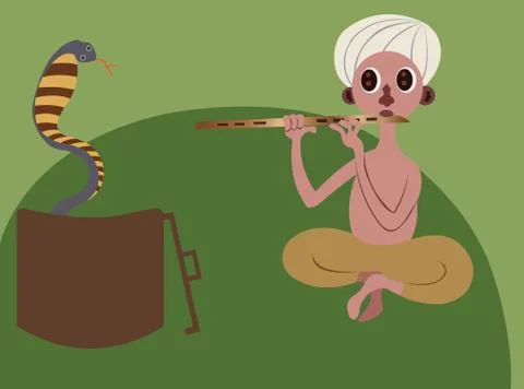 Snake charmer Stock Illustration