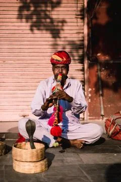 Snake charmer Stock Photos