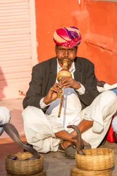 Snake charmer Stock-Fotos