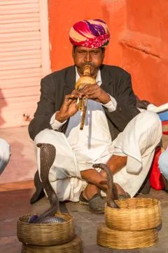Snake charmer Foto stock