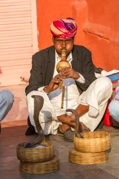 Snake charmer Foto stock