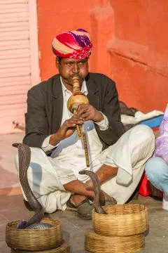 Snake charmer Stock Photos