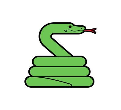 Snake coiled isolated. serpent icon sign. Vector illustration Stock Illustration