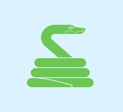 Snake coiled isolated. serpent icon sign. Vector illustration Illustrazione stock