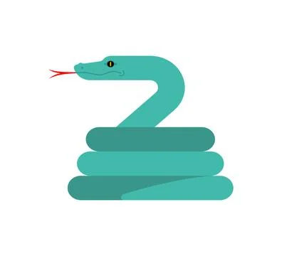 Snake coiled isolated. serpent icon sign. Vector illustration Stock Illustration
