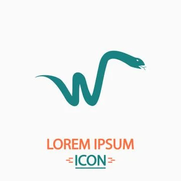 Snake computer symbol Stock Illustration