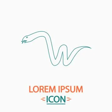 Snake computer symbol Stock Illustration