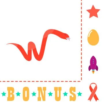 Snake computer symbol Stock Illustration