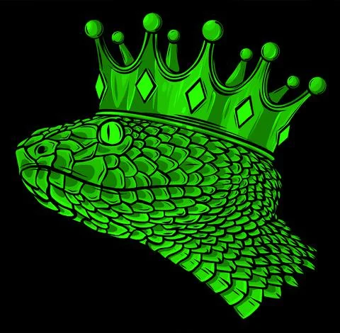 Snake Crown on black background design Vector illustration Stock Illustration